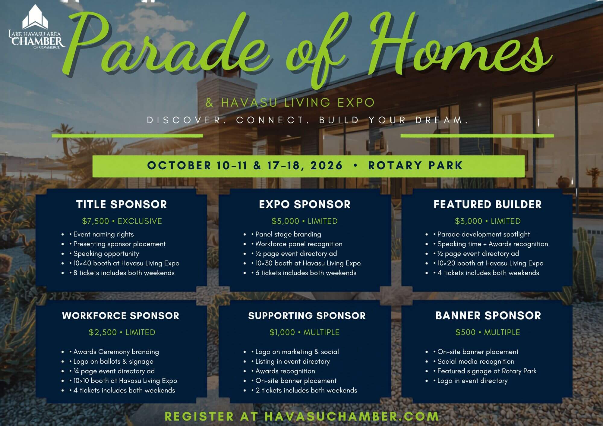 Parade of Homes &amp; Havasu Living Expo - Sponsorship Flyer (1)
