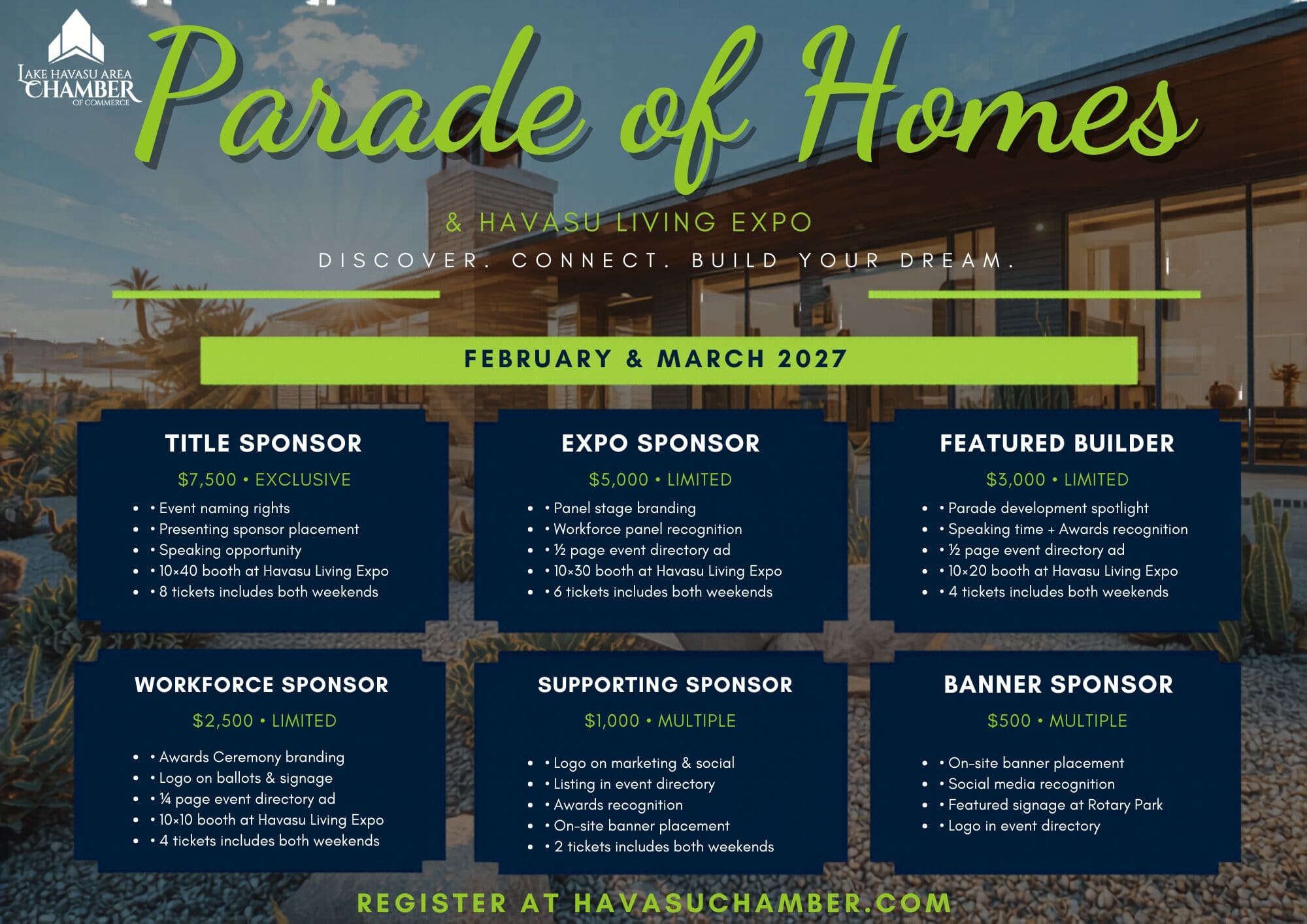 Parade of Homes &amp; Havasu Living Expo - Sponsorship Flyer (3)