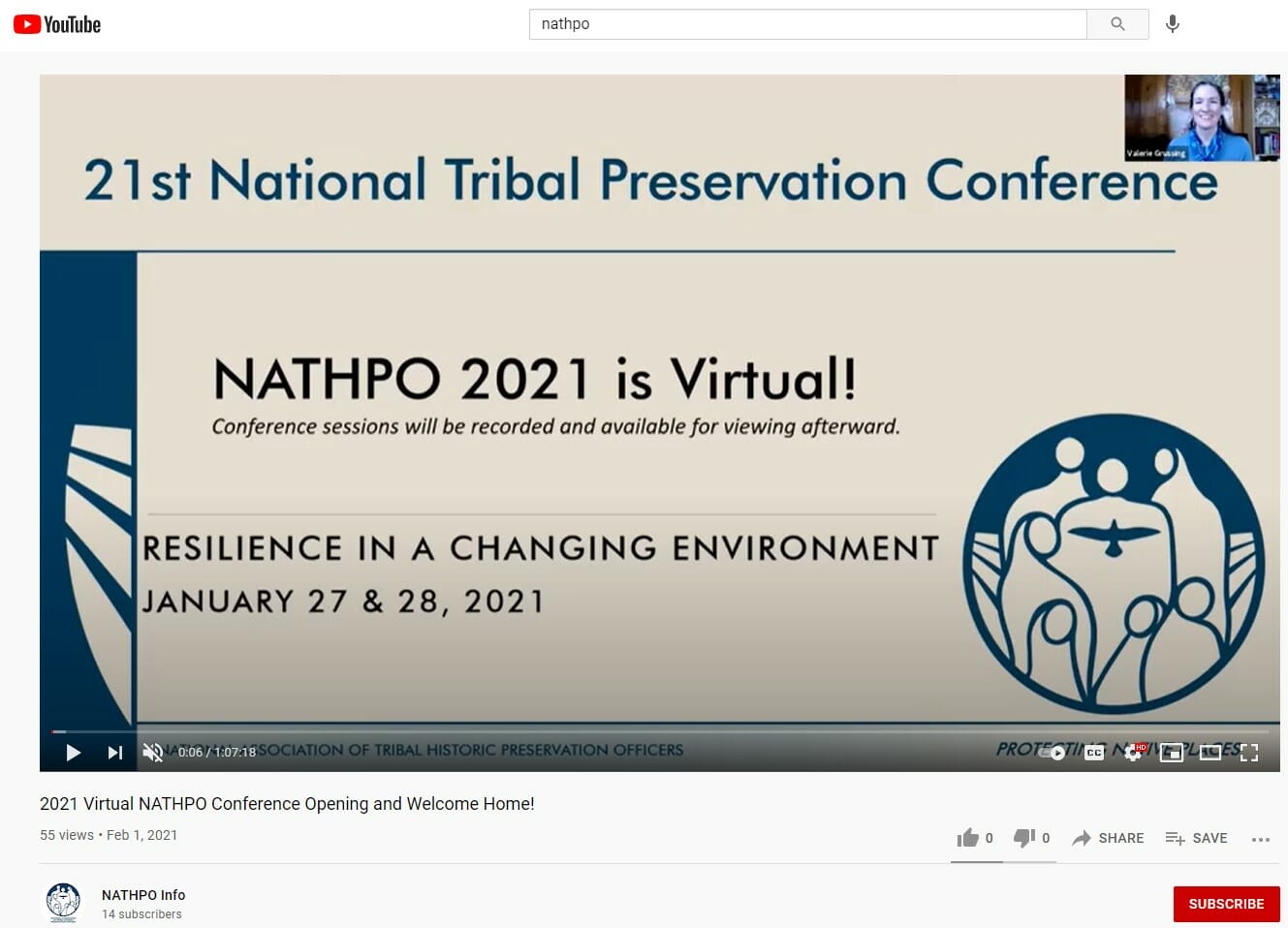 2021 Virtual NATHPO Conference Opening and Welcome Home!