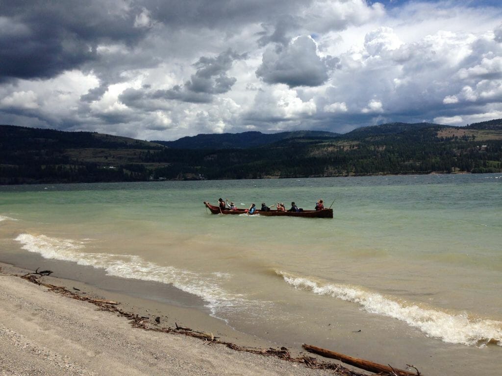 canoe journey to Kettle Falls for: youth development - tribal pride, establishing aboriginal rights for the snʕayckst (Arrow Lakes of Washington State and British Columbia) bringing Salmon back to the Upper Columbia River