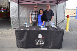 3 people at the monks cellar table
