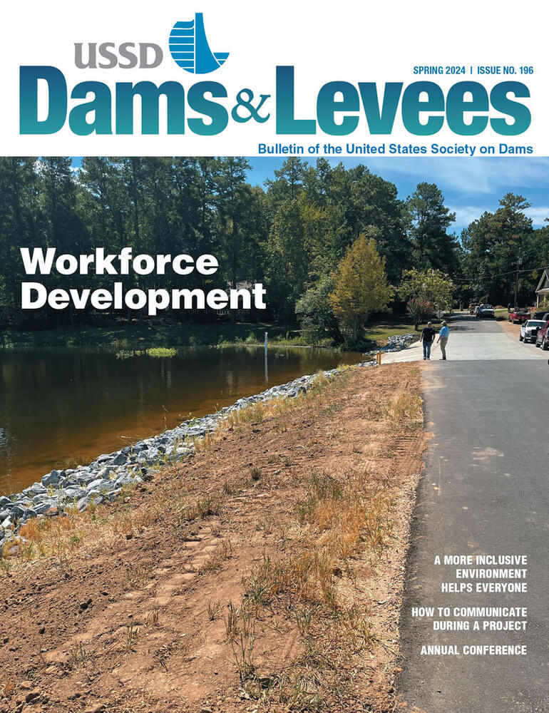Dams &amp; Levees: A Bulletin of the US Society on Dams, Spring 2024 front cover