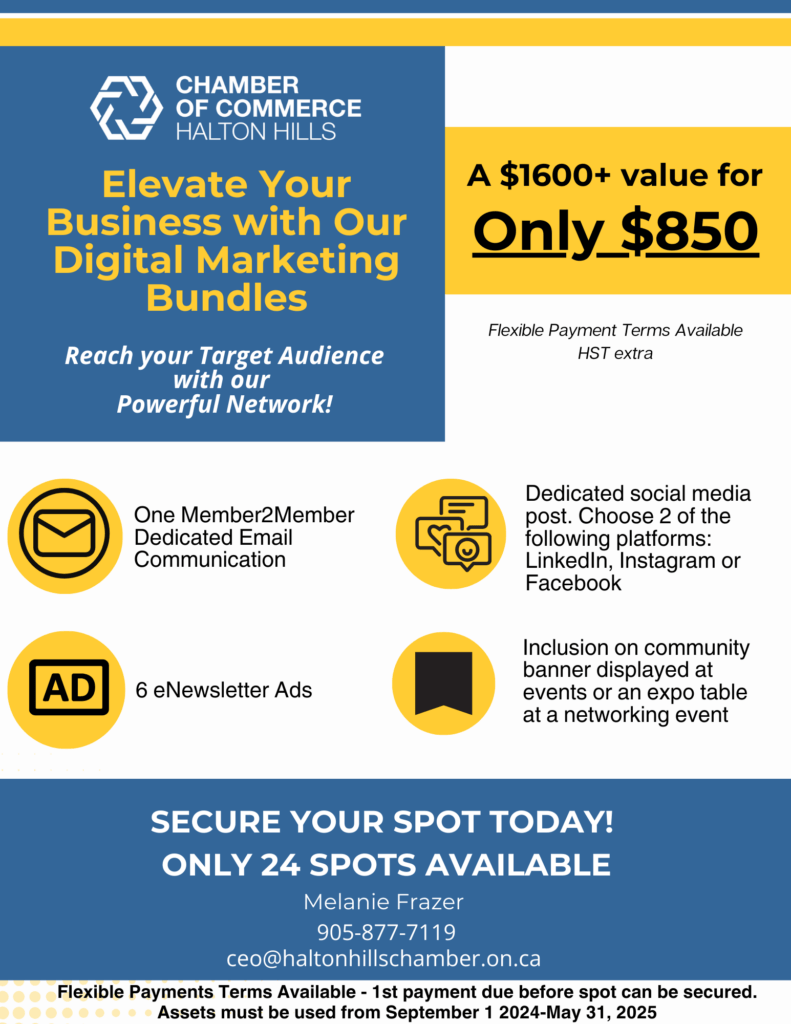 Halton Hills Chamber of Commerce Digital Marketing Bundles