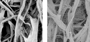 History8 Figure 7: Inconsistencies in nanofiber coated filter media.