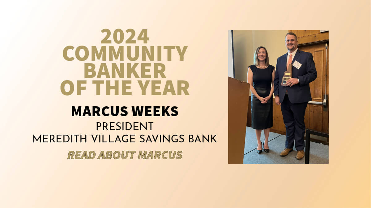 Community Banker of the Year Marcus Weeks slide