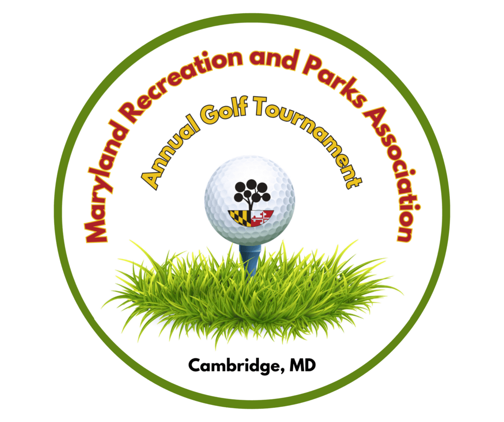 Golf Tournament Logo with green background