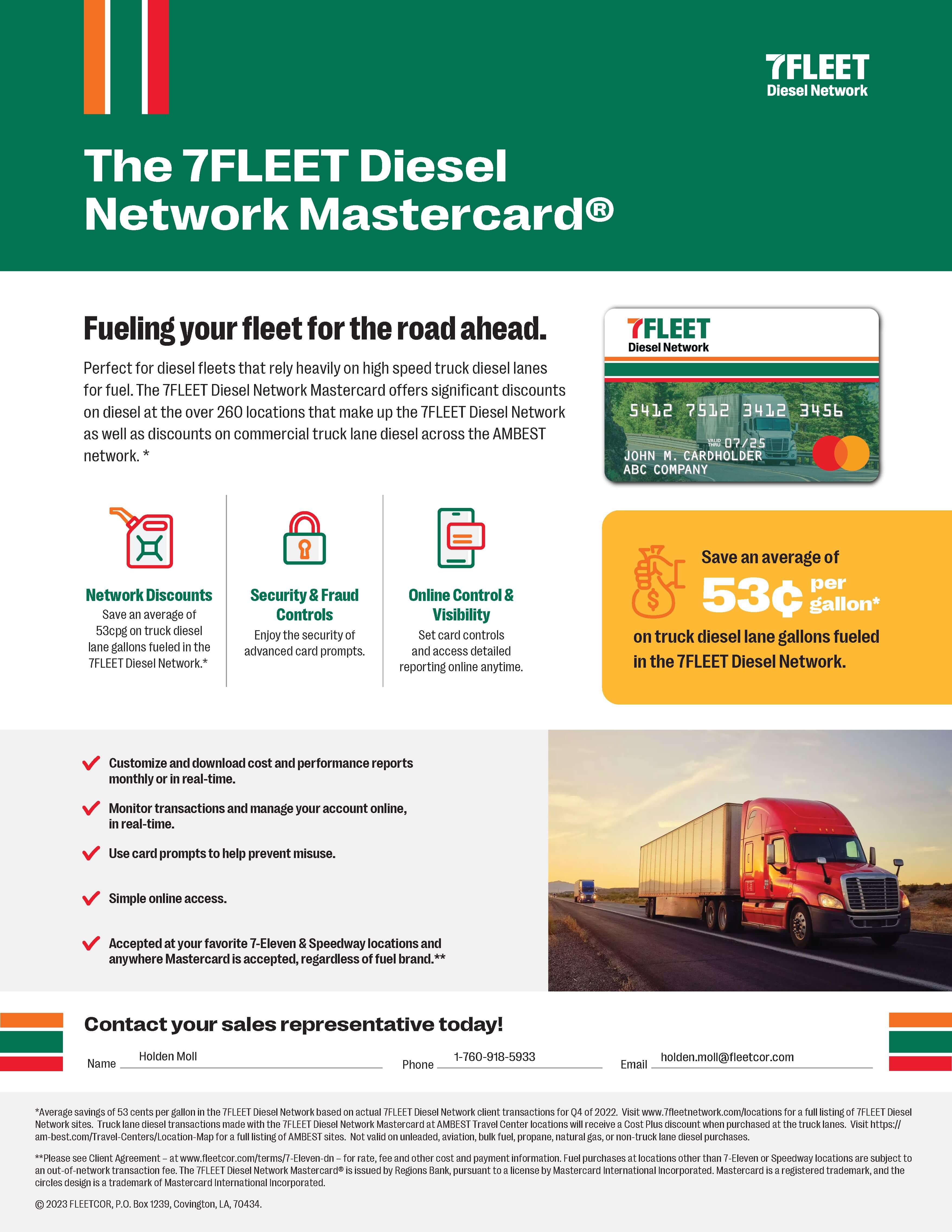 7FLEET Diesel Network Sell Sheet - Holden Moll