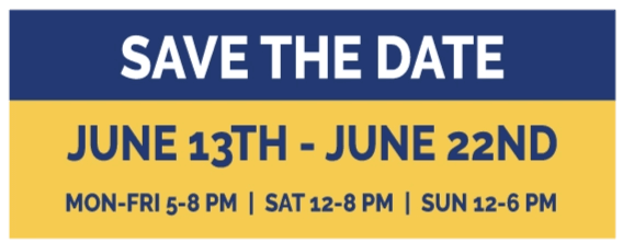 Save the Date June 13th-June 22nd
