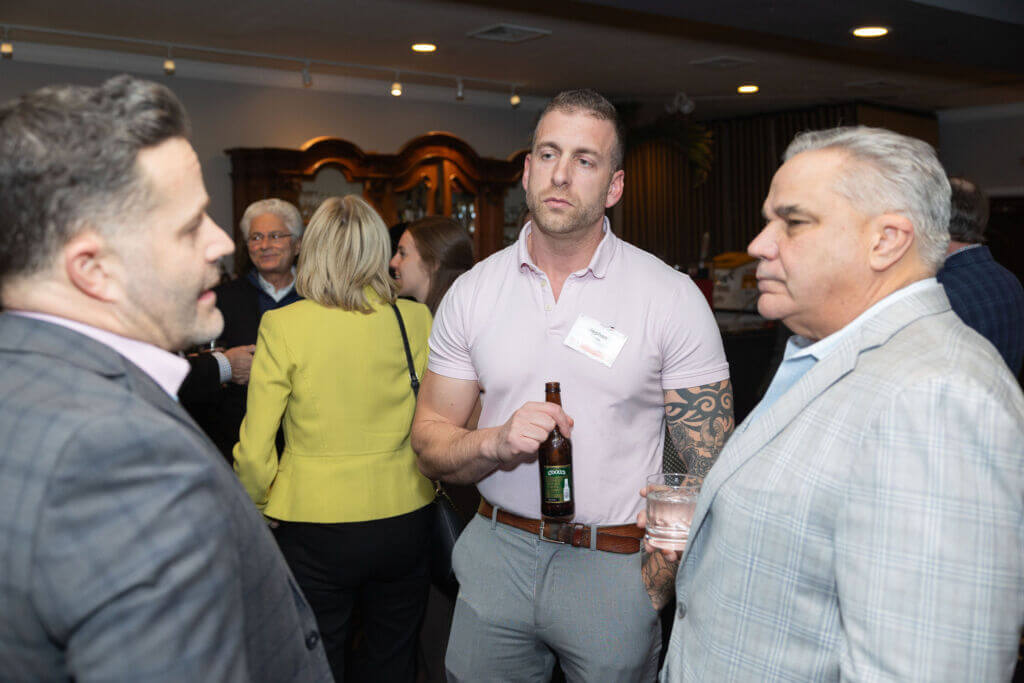 PWC Connecticut members networking at Casa Mia at the Hawthorne