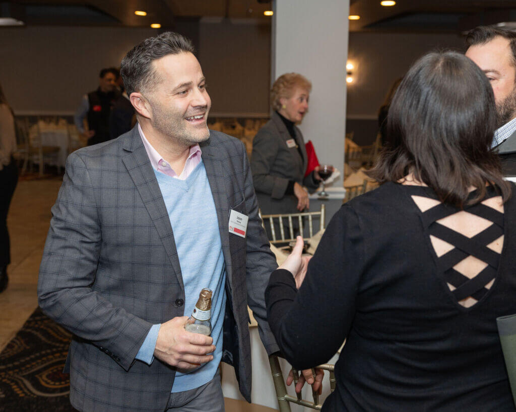 PWC Connecticut members networking at Casa Mia at the Hawthorne