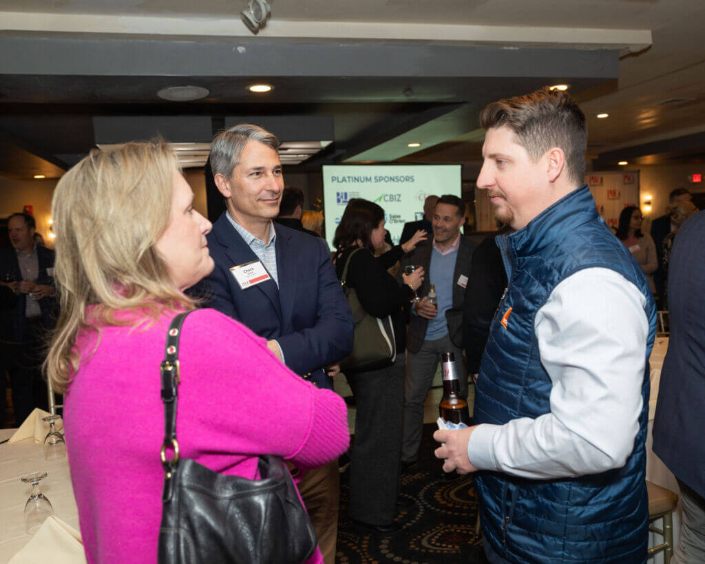 PWC Connecticut members networking at Casa Mia at the Hawthorne