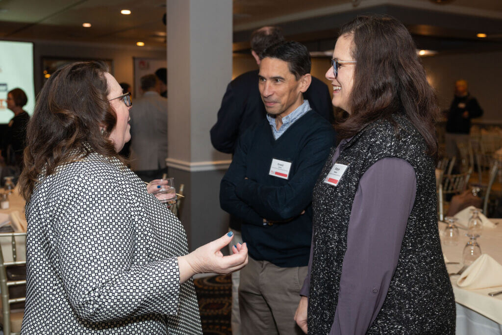 PWC Connecticut members networking at Casa Mia at the Hawthorne