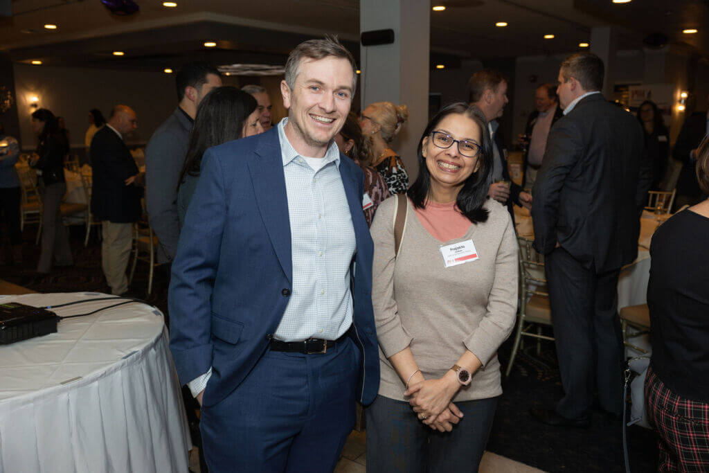 PWC Connecticut members networking at Casa Mia at the Hawthorne