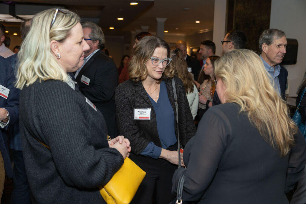 PWC Connecticut members networking at Casa Mia at the Hawthorne