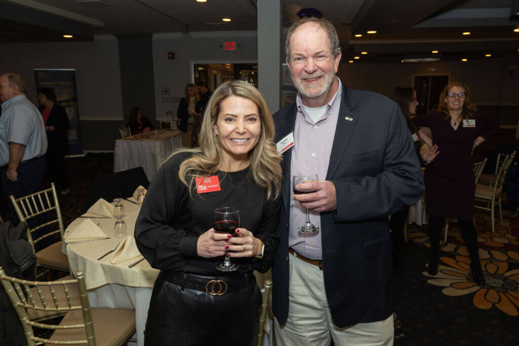 PWC Connecticut members networking at Casa Mia at the Hawthorne