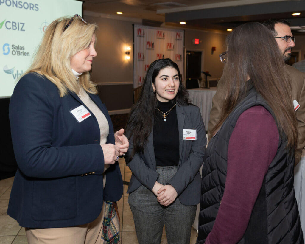 PWC Connecticut members networking at Casa Mia at the Hawthorne