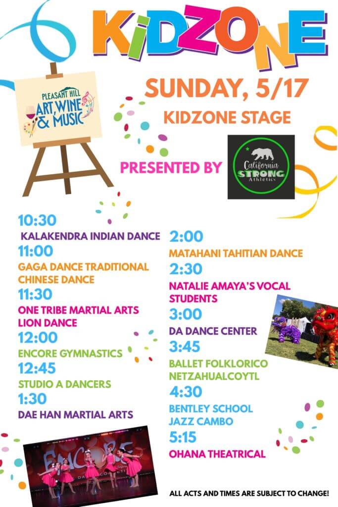 Kids Zone Schedule 2026 SUN
