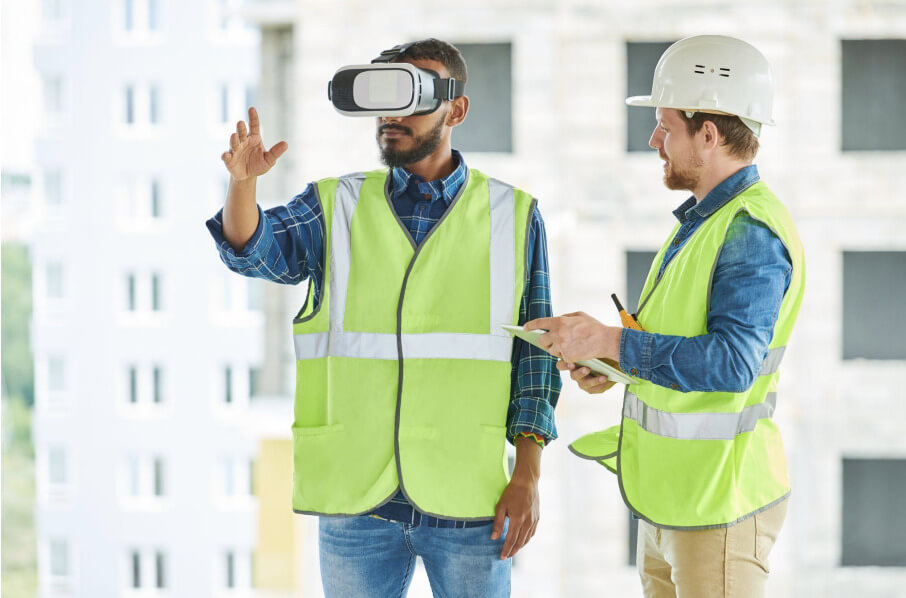 construction workers using vr