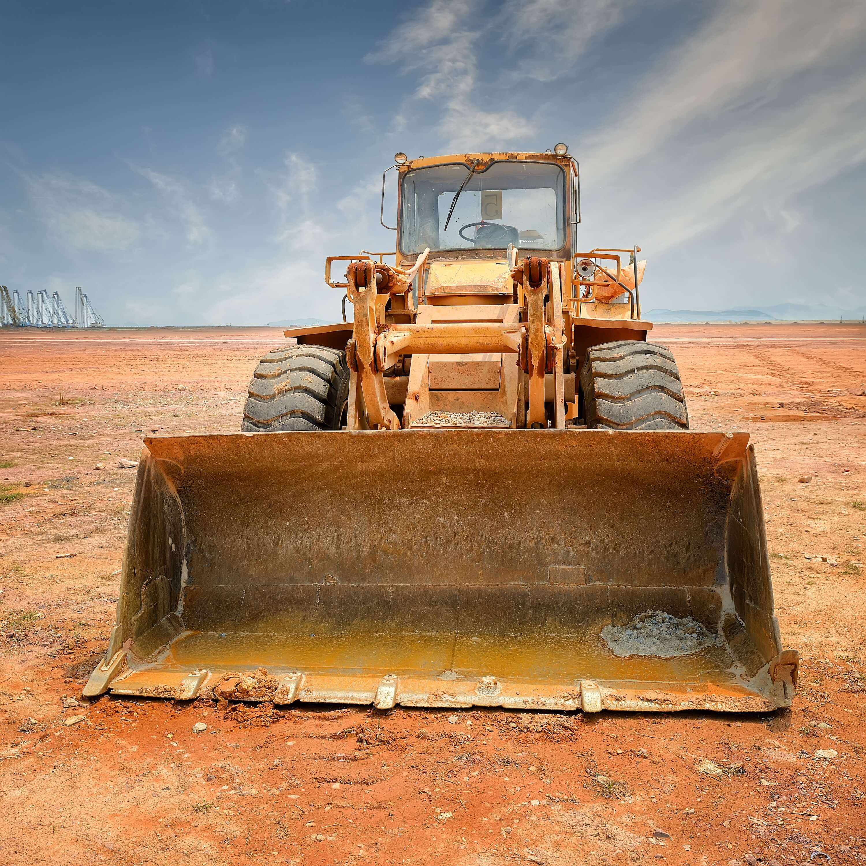 bulldozer on a building site