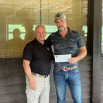 Best Rookie Shooter – Greg Smith, McGriff Tire Company. Prize sponsored by P&amp;S Transportation