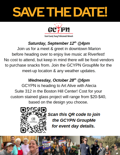 grant county young professionals network business networking flyer