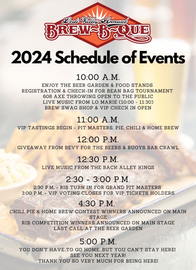 2024 Schedule of Events