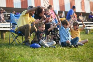 A family enjoying an outdoor event in Tomah,WI