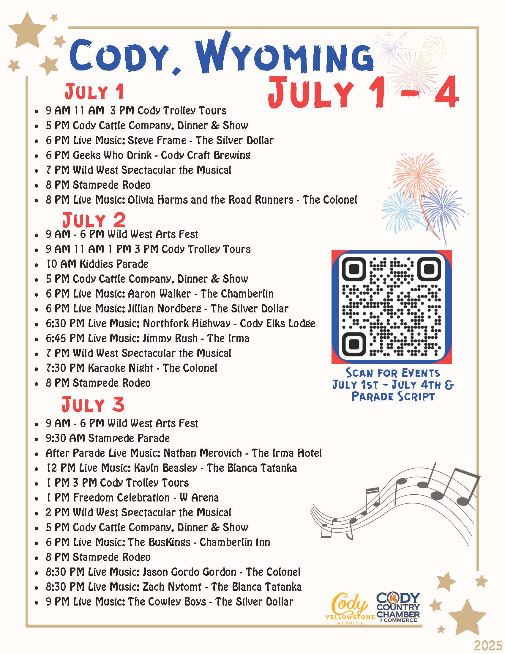 2025 July 4th Schedule - Cody Chamber_Page_1 2025 July 4th Schedule - Cody Chamber_Page_1