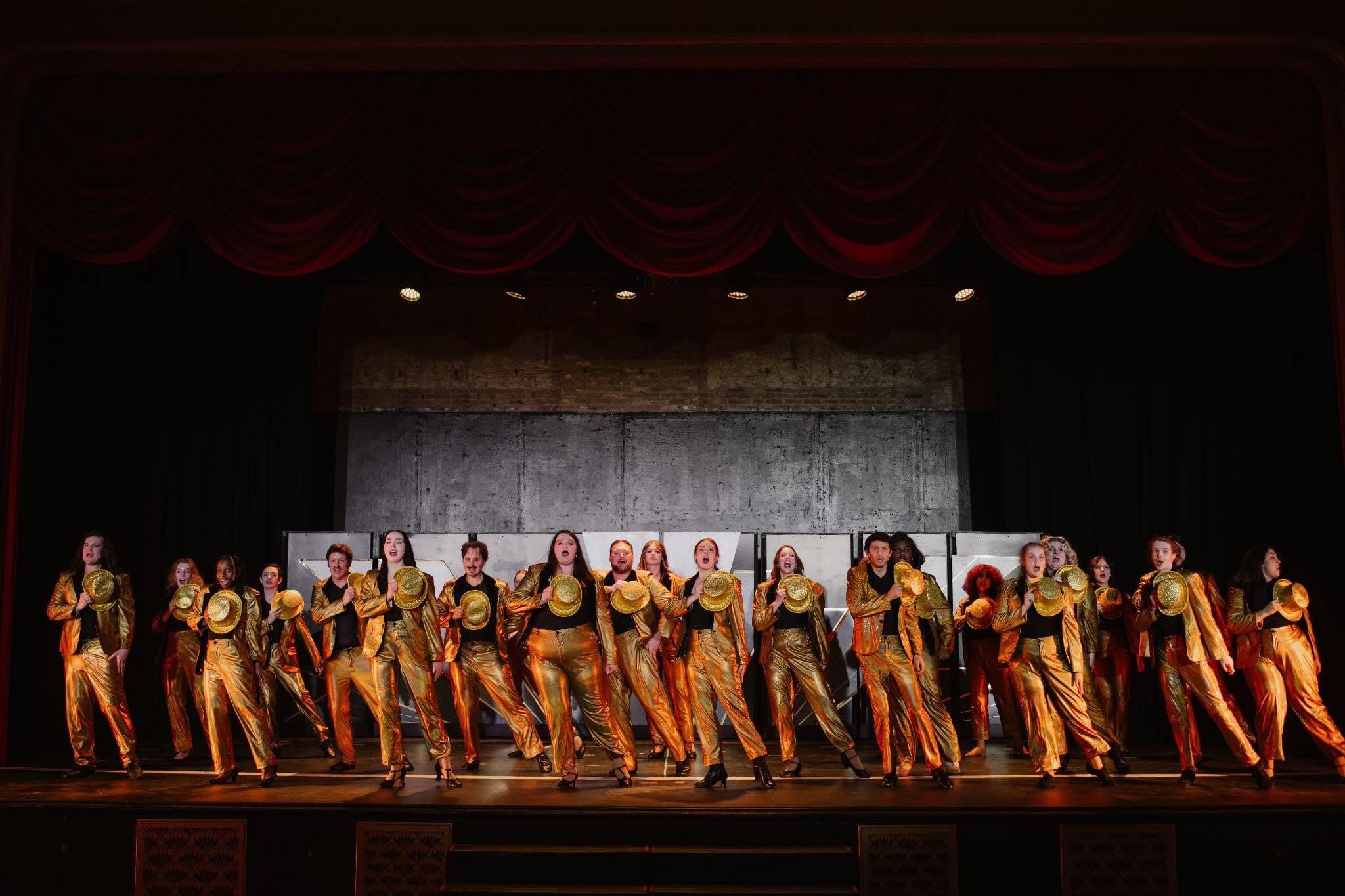 A chorus of dancers on stage at South Jackson Performing Arts Center in Tullahoma.