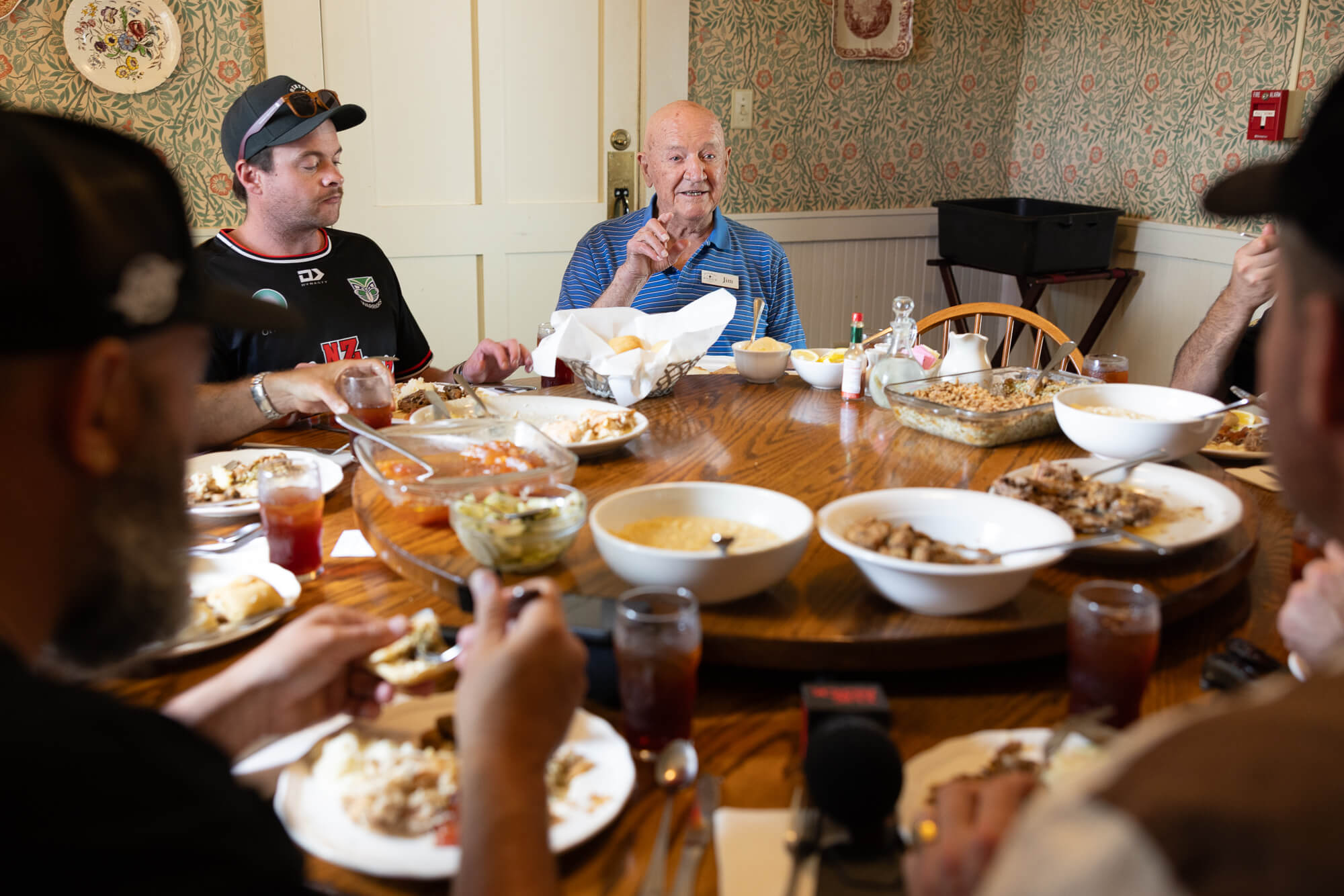 Group is enjoying a meal at Miss Mary Bobo's in Lynchburg, TN, just outside of Tullahoma, TN.