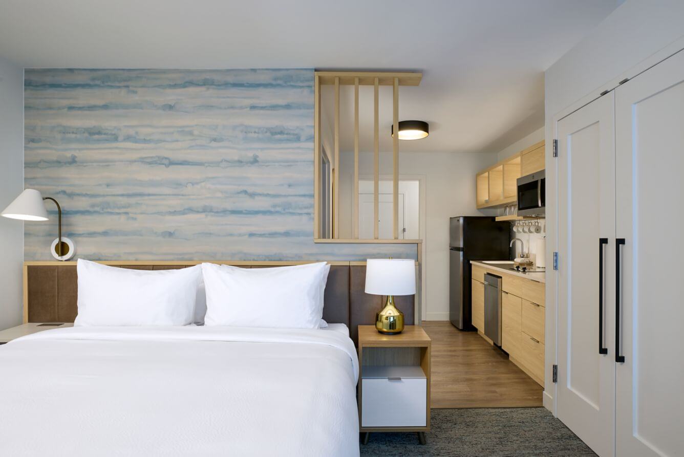 Hotel room at Towneplace Suites by Marriott in Tullahoma, TN. Complimentary breakfast is included in your stay!