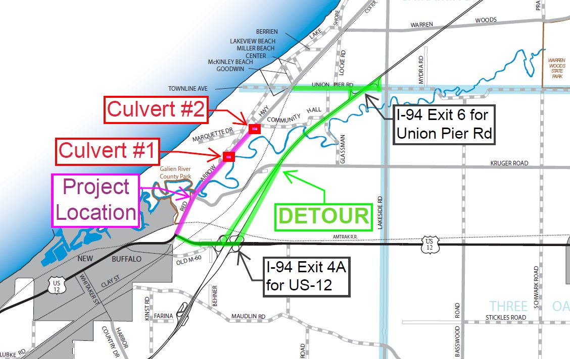 Red Arrow Highway Closure March 18 2024