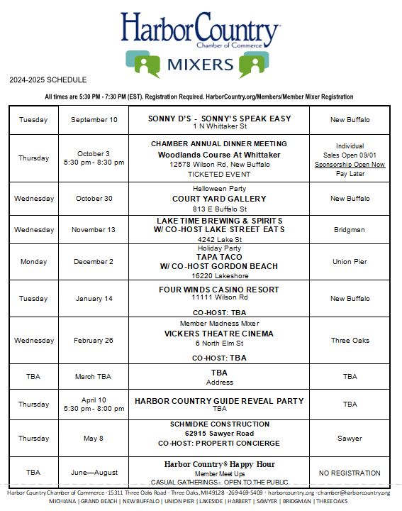 Mixer Schedule