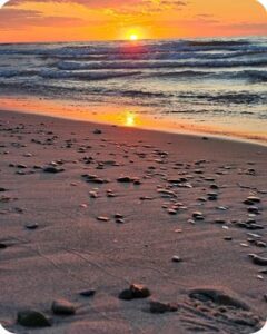 Harbor Country Sunset Coast Michigan Sunset down at the beach