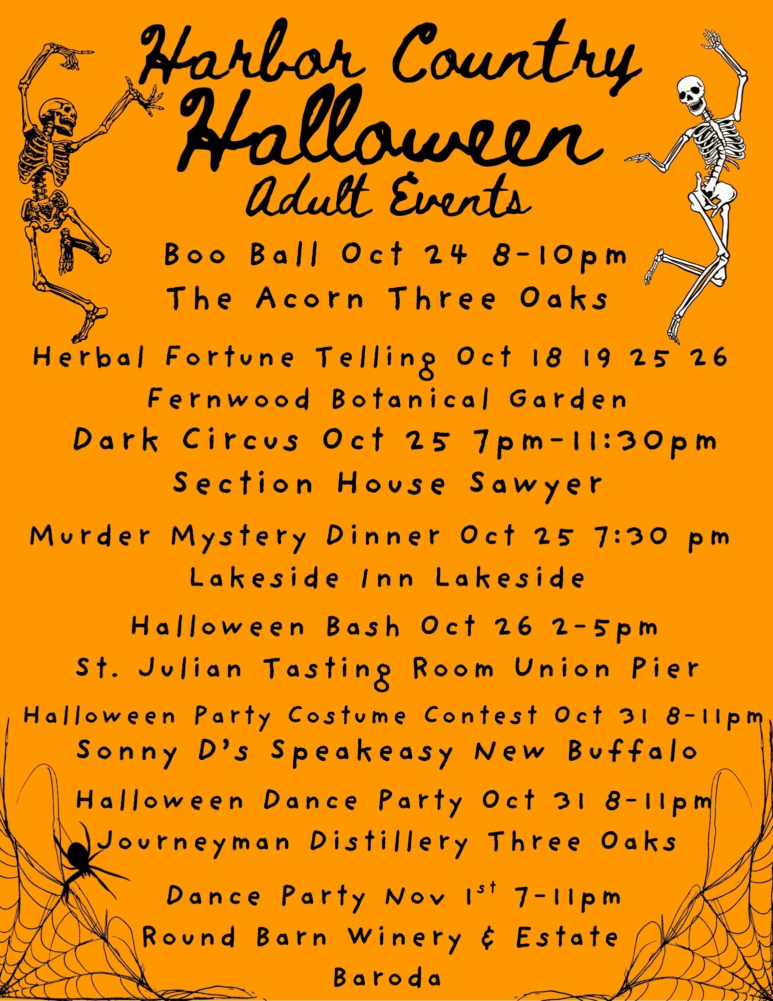 Harbor Country Halloween Adult Events Harbor Country Michigan Halloween Events