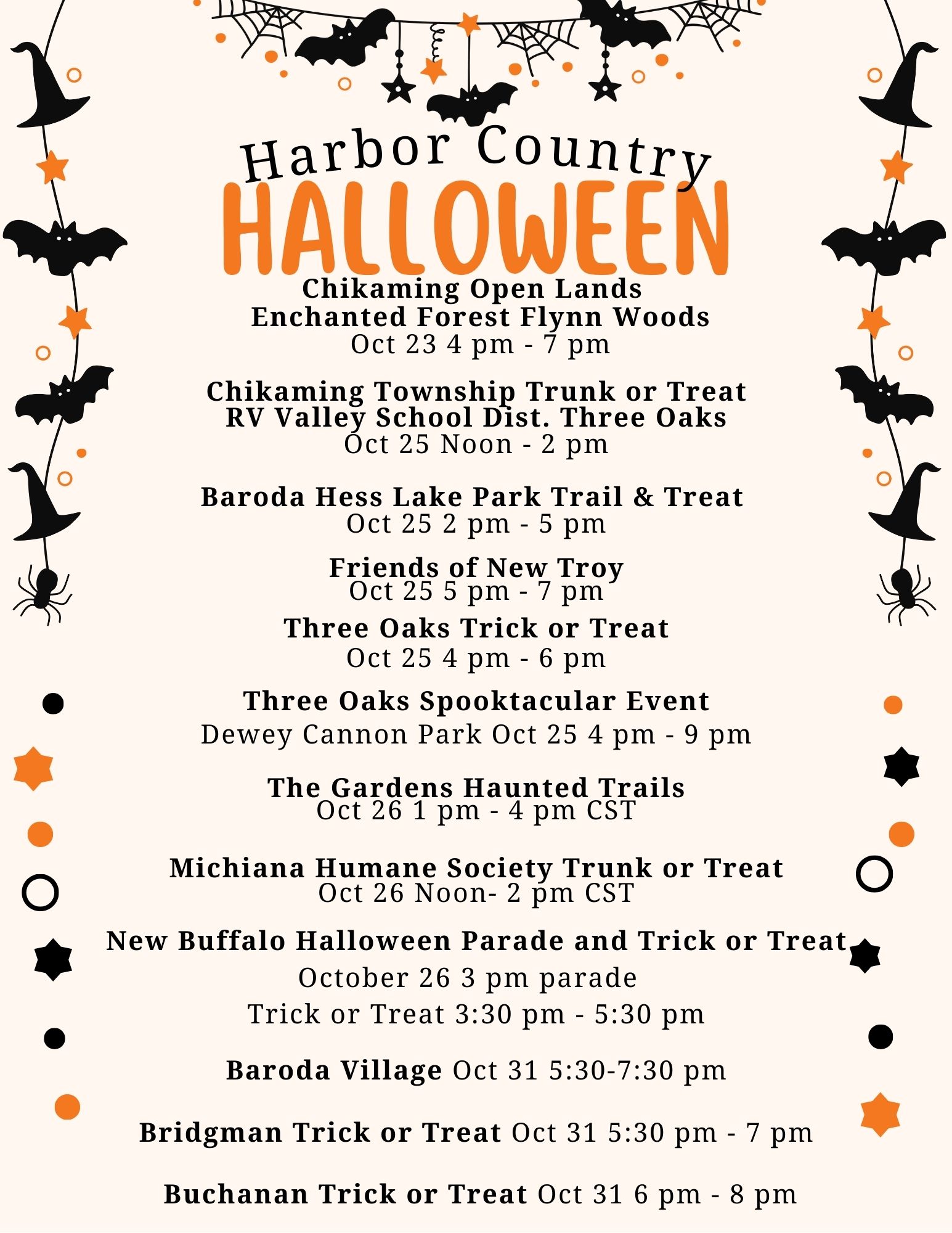 Harbor Country Halloween Family Events Harbor Country Michigan Halloween Family Events
