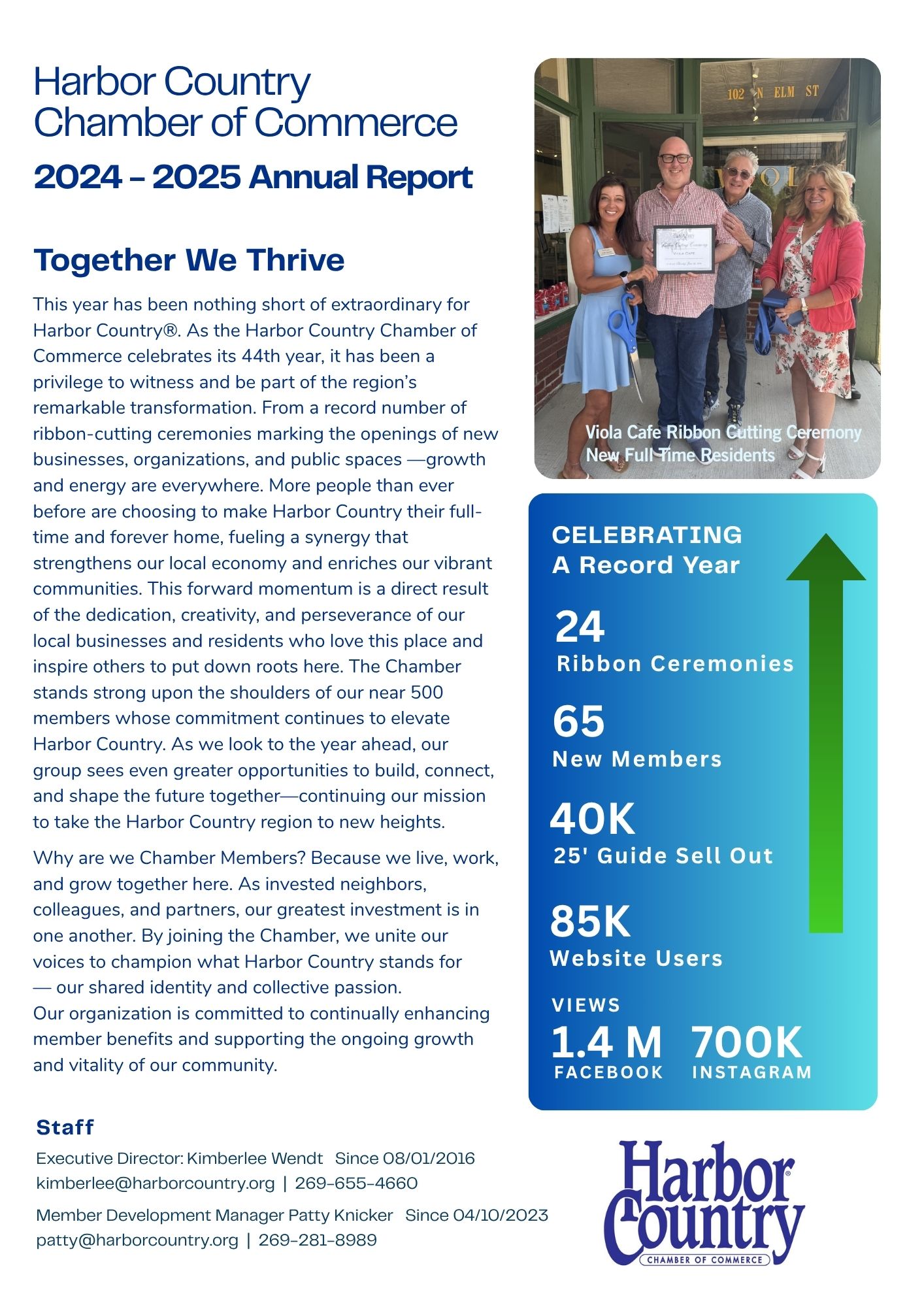 Harbor Country Chamber 2024 - 2025 Annual Report 1