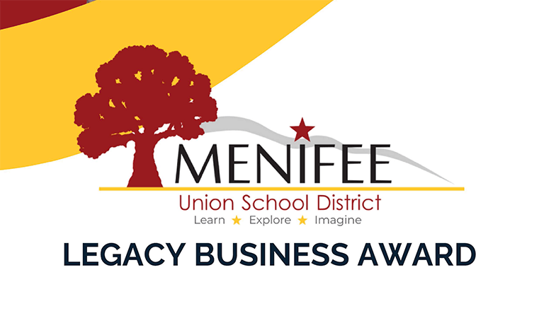 Menifee USD Legacy Business Award Application - Josue Reyna