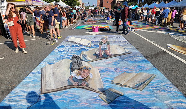 Cheryl and Wayne Renshaw Chalk Art
