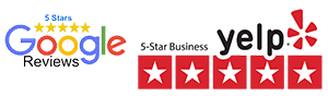 5-Star Rated on Google and Yelp!