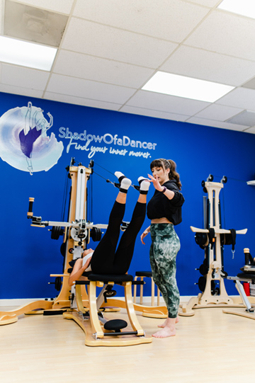 ShadowOfaDancer instructor guiding client,