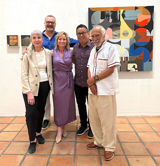 Mary Oros, Gordon Studer, Pamela Walsh, Fernando Reyes and Gustavo Ramos Rivera at the opening reception of Acts of Making
