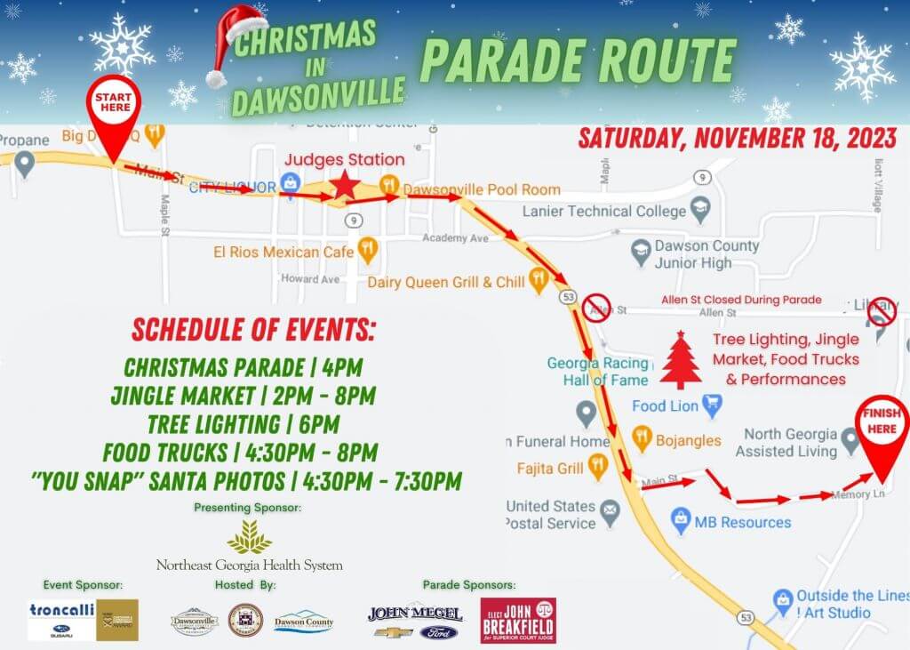Christmas Parade Route Map Public (3)