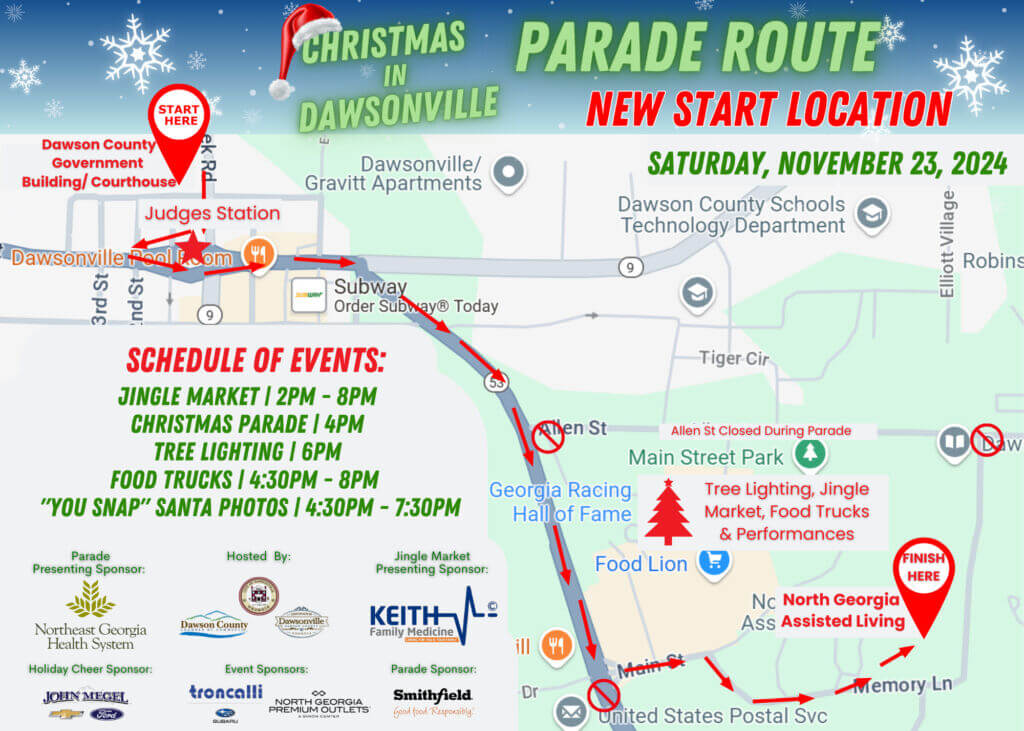 Christmas Parade Route Map Public