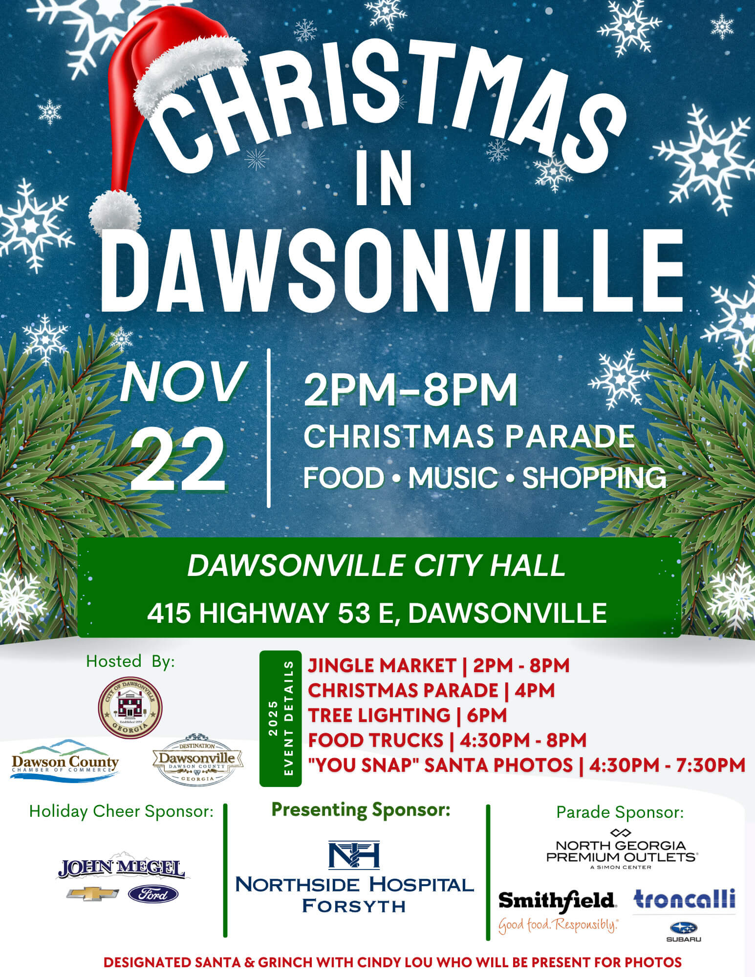 2025 Christmas Parade &amp; Thank You Flyer (1)