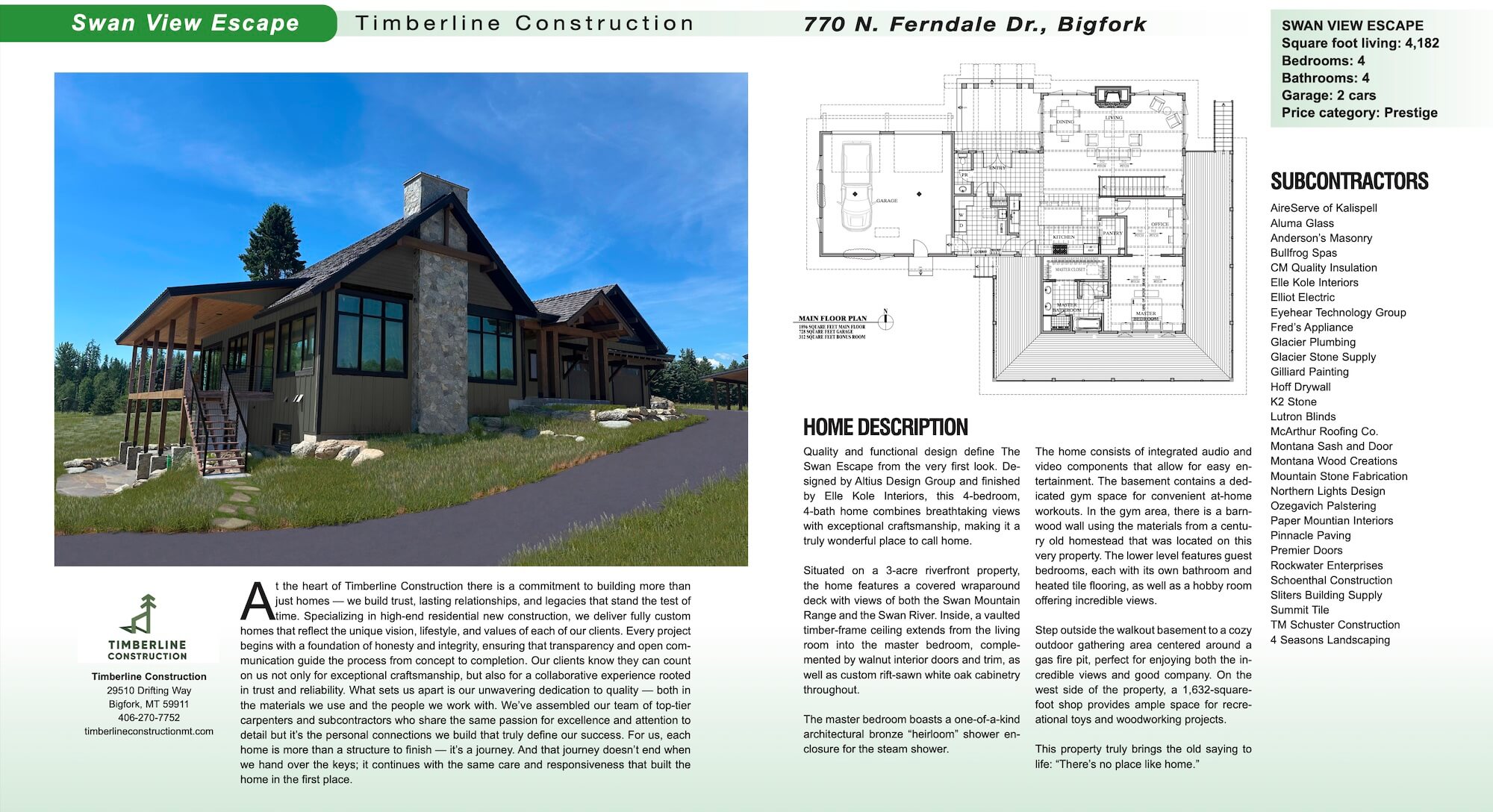 Timberline Construction - Parade of Homes