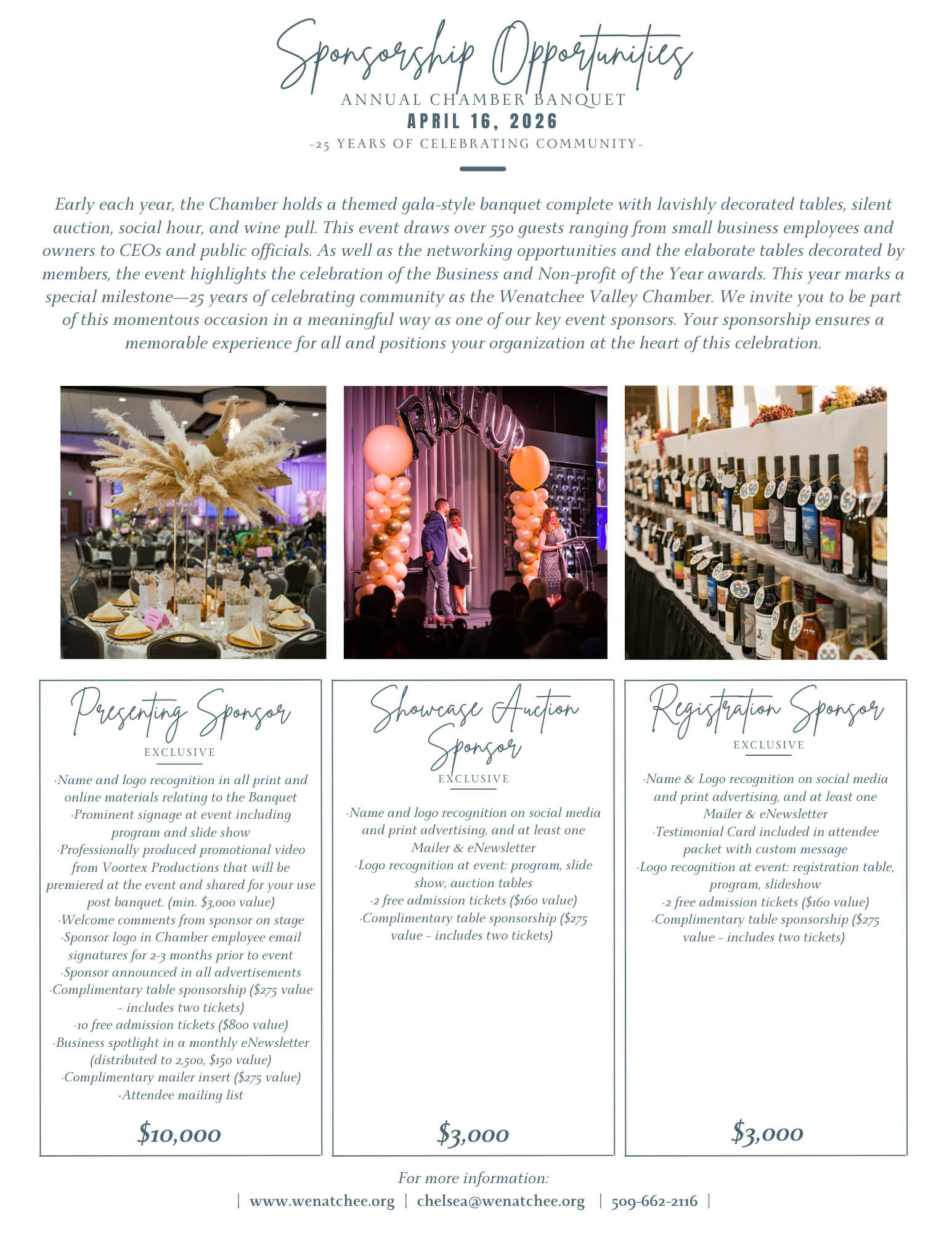 Banquet Sponsor Opportunities Banquet Sponsor Opportunities