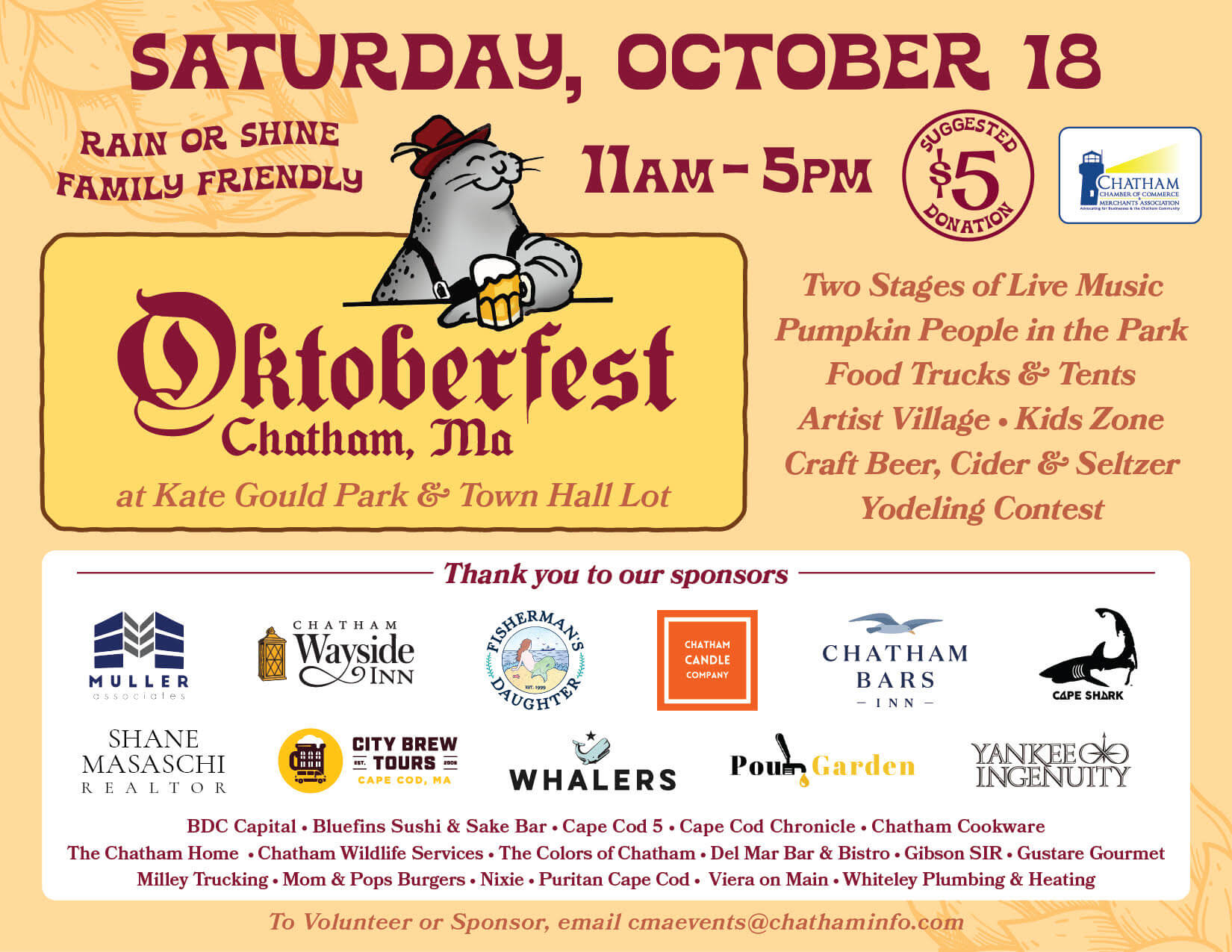 oktoberfest final sponsor Oktoberfest Chatham 2025
