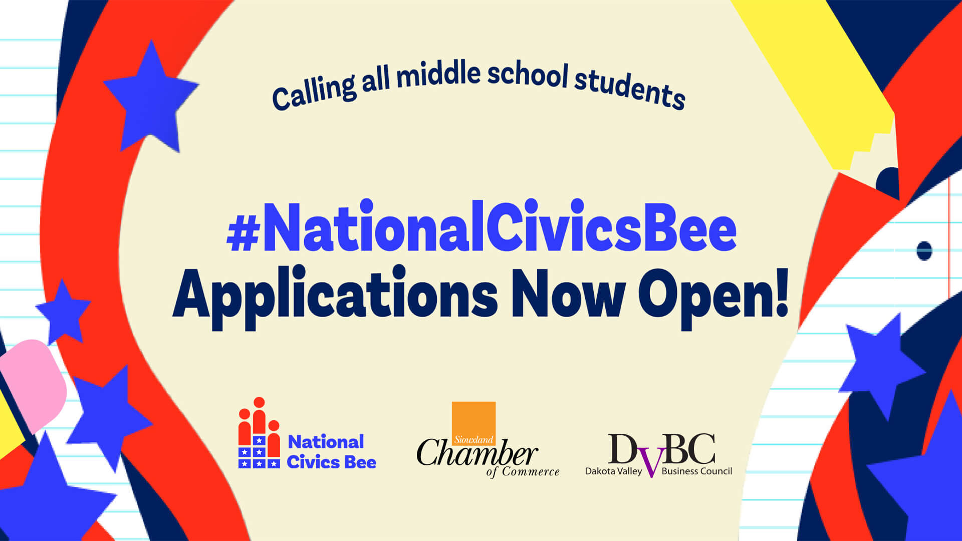 2025 Civics Bee Graphic for Website Front Page