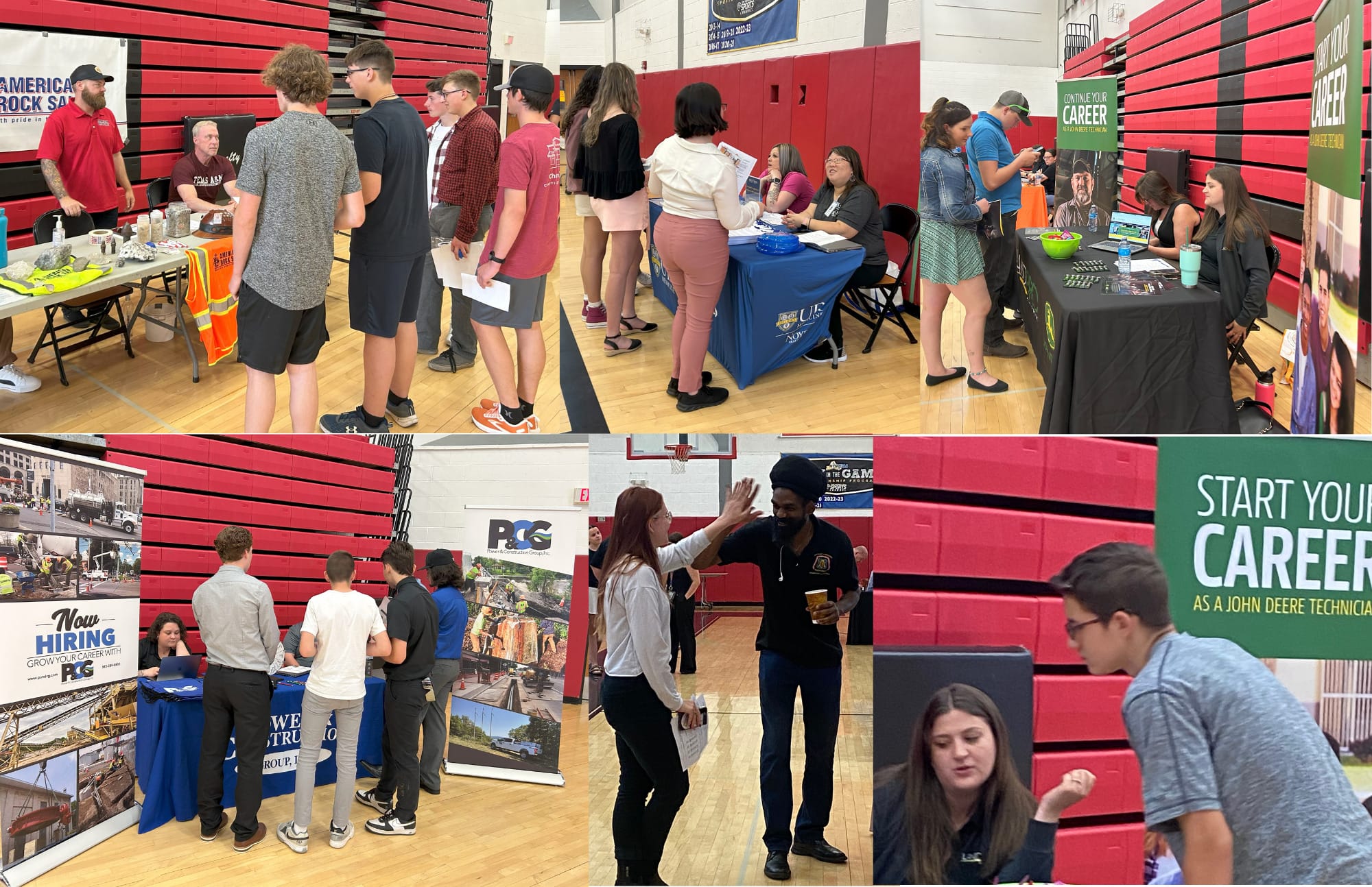 Students lean in to learn about full and part-time, seasonal and permanent job opportunities with local employers at the 2024 Career Expo.